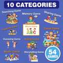 2 x Travel Games Portable Set for Kids Ages 5-10, 54 Family Group Road Trip Games Activities, Online Content Included