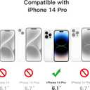 JETech Kickstand Case for iPhone 14 Pro 6.1-Inch, Support Wireless Charging, Slim Shockproof Bumper Phone Cover, 3-Way Metal Stand (Clear)