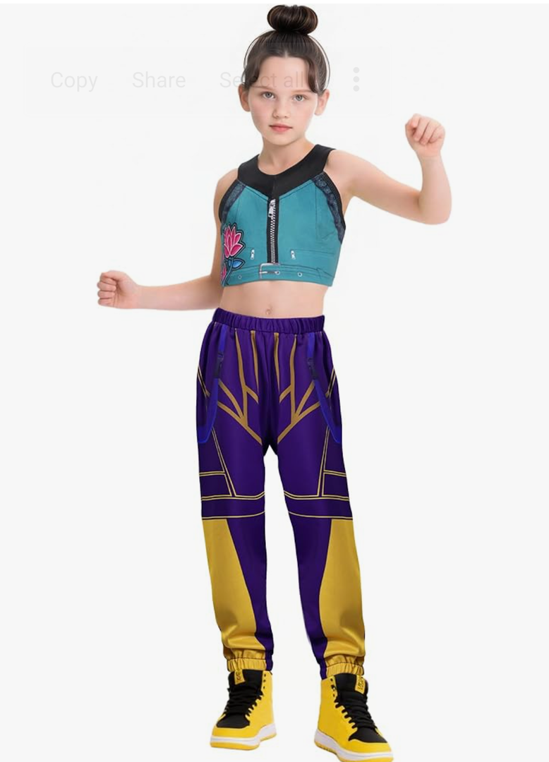 Girls Pop Singers Costume Dress Up Halloween Stage Outfit for 4-12 Years Kids