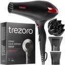 Diffuser Hair Dryer - Professional Ionic Hair Dryer with Powerful 2200W Motor for Quiet and Fast Drying - Negative Ions Reduce Frizz and Maintain Hair Health - Diffuser Attachment for Curly Hair
