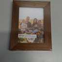 Renditions Gallery 3.5x5 inch Picture Frame Modern Style Wood Pattern and High Definition Glass Ready for Wall and Tabletop Photo Display, Walnut Frame