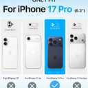 for iPhone 17 Pro Case, [Ribbed Non-Slip Sides] [Military-Grade Drop Protection] [Full Camera Protection] Anti-Yellow Soft-Touch Shockproof Slim Phone Case for iPhone 17 Pro, Orange