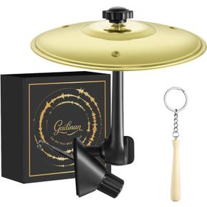 Mini Car Drum Cymbal For Car Air Vent (Gold)  Crash Cymbal Dashboard Ornament Accessory for Musicians, Drummers, Music Lovers  Funny Auto Interior Gift for Men Women Teens (1 Pack)