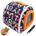 KAMEIOU Soft Small Animal Pet Chinchilla Hamter Small Guinea Pig Hedgehog Carrier Bag with Portable Handle and Detachable Shoulder Strap 8 x 8 Inches Warm Small Pet Carrier Pounch Bag