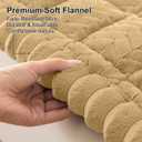 Smiry Non Slip Couch Covers for Dogs, Fuzzy Pet Couch Covers for 3 Cushion Sofa Pet Friendly, Soft Sofa Slipcovers Cushion Furniture Protector Washable (Camel, 27.6" x 70.9")