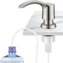 GAGALIFE Kitchen Sink Soap Dispenser - Sink Soap Dispenser Pump with 40" Silicone Extension Tube Kit (Brushed Nickel), Say Goodbye to Frequent Refills G080-1BN