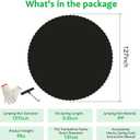 Replacement Trampoline MatHeavy-Duty, UV-Resistant & Durable Bounce Pad for 12/14/15ft Round Trampolines - Perfect for Safe & Fun Jumping