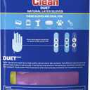 Mr. Clean Duet Reusable Latex Cleaning Gloves with Non-Slip Grip, 2 Pair, Small