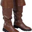 Ramede Medieval Pirate Boots Men Halloween Renaissance Boots Gothic Cosplay Costume for Men, 12