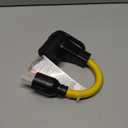 1FT NEMA L6-30P to 14-50R EV Adapter Cord 3 Prong 30 Amp L6-30 Locking Male Plug to 4 Prong 50 Amp 14-50 Female Receptacle Charger Adapter Cord with Handle, STW 10 AWG/3C, ETL Listed