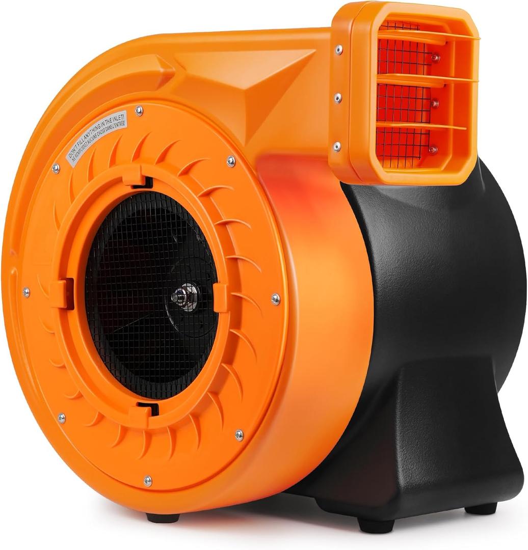1.5HP Inflatable Air Blower for Big Inflatables, 1100W Powerful Bounce House Blower, Portable Commercial Fan Pump for Large Inflatable Bouncy Castle, Water Slide, Jumper