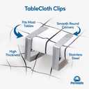 12Pcs Picnic Tablecloth Clips for Outdoor Tables - Stainless Steel Large Table Cloth Clip, Fits for 2.5 Thick Tables, Metal Clamps for Picnic Table Clips, Dining Table Cloth Holder