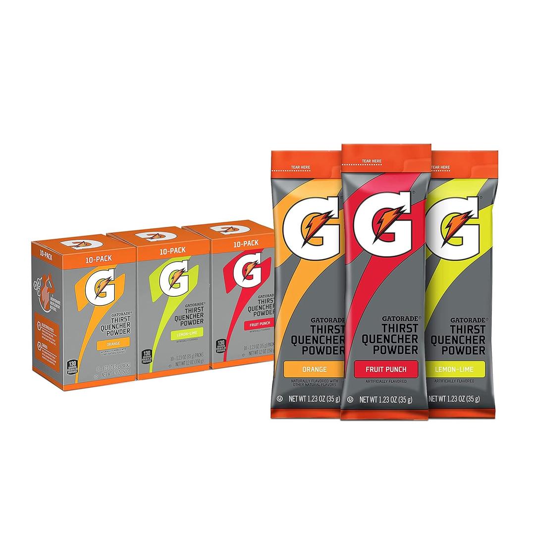 Gatorade Thirst Quencher Powder Sticks, 3 Flavor Variety Pack, (30 Pack) BB Date JUN 13 26