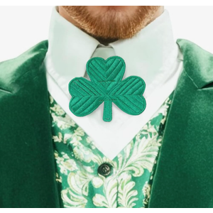 C-ZOFEK St.Patrick's Day Shamrock Bowtie, Irish Green Clover Bow Ties Embroidered Necktie Men Women