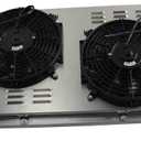 All Aluminum Radiator Fan for 1967-1972 70 Chevy Gmc Blazer C/K Series C10 C20 C30 K10 K20 K25 Pickup Trucks Suburban Van 3 Row Core Radiator with Shroud Fan Relay