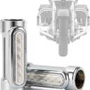 PSLER Switchback Driving Crash Bar Lights Motorcycle Highway Bar Lights for 1-1/4" Crash Bars Ultra Classic Limited Road King Street Road Glide Trike Dyna Sportster Touring Victory Bikes (Chrome Housing Clear Len)