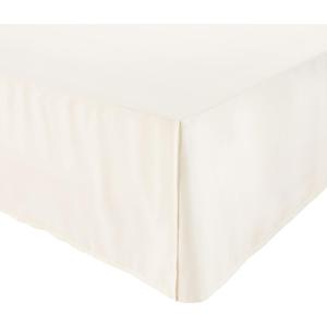 Amazon Basics Lightweight Pleated Soft Machine Washable Bed Skirt, King Size, Off White, 16-Inch Drop