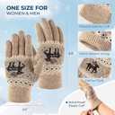 Winter Gloves Women Wool Warm and Cozy Mittens Women Elastic Knit Thermal for Outdoor Activities,Christmas Gift