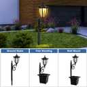Sun-Ray Kambria Multi Function 2-Piece Set of Solar Lights with Posts, Ground Stakes, Planters, & Wall Mount Hardware, Outdoor Lights for Patio, Porch, Deck, Yard, 2-Piece Pack