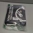 Electric Toothbrush for Adults and Kids, Comes with 10 Brush Heads & Travel Case, 5 Modes with 2 Minutes Built in Smart Timer, One Charge for 90 Days, 42,000 VPM Motor (Black-white)