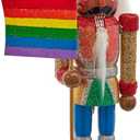 Kurt S. Adler 6 Inch African American Black Gay Pride Nutcracker Ornament ~ Love is Love