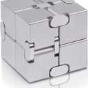 Fidget Cube New Version Fidget Finger Toys - Metal Infinity Cube Prime for Stress and Anxiety Relief/ADHD, Ultra Durable Sensory Gifts for Adults and Teens Kids