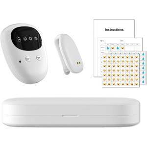 Wireless Bedwetting Alarm for Boys and Girls, USB Rechargeable, 3 Working Modes, Pee Alarm for Children,White