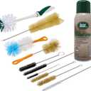 LEM Products Meat Grinder Cleaning Kit, Includes Brushes and Food Grade Silicone Spray, 10 Brushes and 10 Oz. Can Silicone Spray