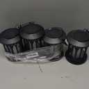 KOOPER 4 Pack Solar Lantern Outdoor Lights, Upgraded Flickering Flame Solar Lanterns Lights Outdoor Waterproof, Hanging Lantern Decorative, Solar Powered Lanterns for Yard Patio Path Tree Garden Decor