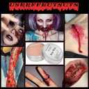 2 x Halloween Liquid Latex Special Effects SFX Makeup Kit - 8 Colors Bruise Face Body Paint Palette,Liquid Latex+Scar Wax+Spatula Tool+Fake Blood Spray+Coagulated Blood With Sponges for Halloween Cosplay