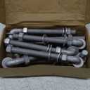 J-Bolt Gate Hinge, Hot-dip Galvanized J Bolt with 5/8" Gate Hinge. Farm Gate Hinges for Chain Link Fence Mostly Used in Frams, Back Yard, Frence Etc. Include Nut Washer (8"(8PCS))