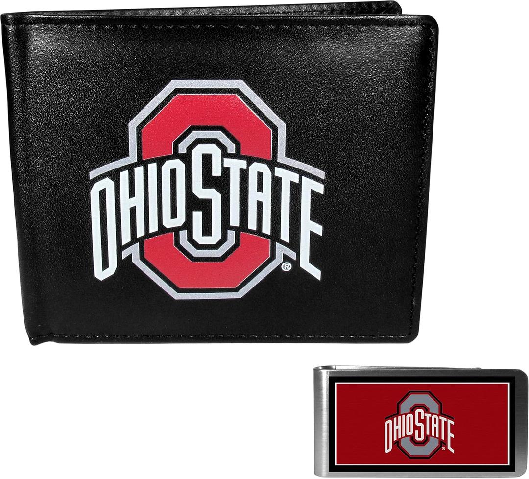 Siskiyou Sports NCAA Leather Bi-fold Wallet & Color Money Clip