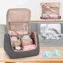 Luxja Wearable Breast Pump Bag (with a Waterproof Mat) Compatible with Momcozy and Elvie Breast Pump, Carrying Case for Wearable Breast Pump and Extra Parts (Patent Pending), Gray