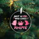 3 x HEXMOZ Anime Christmas Ornaments 2025 - Anime Themed Gifts for Boys, Girls - Christmas Ornament for Manga Lovers, Cute Japanese Cartoon Style Home Decor - Acrylic Ornament for Holiday Tree