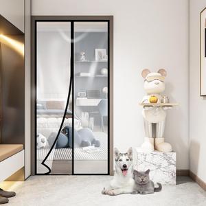 Magnetic Thermal Insulated Door Screen Auto Closer Screen Door for Kitchen, Bedroom, Air Conditioner Room, Fits Door up to 36" x 82"