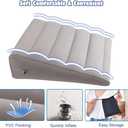 VOPHIA Inflatable Wedge Pillow Lightweight & Portable Travel Wedge Pillow for Sleeping, Reading,Post Surgery&Leg Elevation Triangle Pillow with Washable Cover Sleep(Grey)