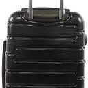 ORIGINAL PENGUIN Crimson 21" Hardside Carry-on Spinner Luggage, Telescoping Handles, Black, One Size