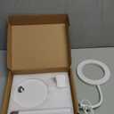 bseah Grow Light, LED Plant Light for Indoor Plants Growing, Full Spectrum Desk Grow Lamp with Pedestal, Automatic Timer for 3H/9H/12H, 10 Dimmable Levels (White)