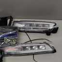 LED DRL Turn Signal Fog Lights Lamps Assembly Replacement For 2018-2020 Honda Accord Included Switch+Wiring Kit(Clear Lens)