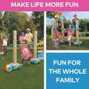 Fun Express Limbo Game for Kids and Adults - 5 Feet Tall Adjustable Carnival Games Set for Birthday Party Games | Outdoor Games for Pool Party, Luau Games & Field Day Activities | 3-Piece Vinyl Kit