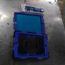 SEYMAC stock Case for iPad 9th/ 8th/ 7th Generation 10.2'', Shockproof with Screen Protector, Pencil Holder [360 Rotating Hand Strap] & Stand, for iPad 10.2 inch 2021-2019 (Blue+Black)