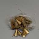 JYPR 20 Pc Vintage Rustic Metal Cow Bells for Christmas Decor - Antique Handmade 4 cm Gold Bells, Witch Bells - Unique Old Look Xmas Decoration