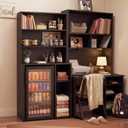 Novabright Black 6 Tier Mini Fridge Stand with Top Shelf for Dorm, 73.2", 33.75" W x 22" D x 72.3" H
