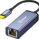 USB-C to Ethernet Adapter Gigabit RJ45, 1000Mbps USB C Network Converter for Nintendo Switch/Laptop/MacBook/Steam Deck/Tablet/Mobile, Plug and Play Wired Network Adapter