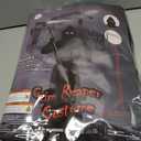 Grim Reaper Halloween Costume with Glowing Red Eyes for Kids, Scythe Included (Unisize, Black)