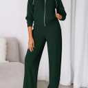 PRETTYGARDEN Womens 2 Piece Outfits Sweatsuits 2026 Fall Full Zip Sweatshirts Workout Pants Matching Lounge Sets Tracksuits (Green, S)