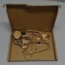 Christmas Mantle Stocking Holders Set of 6 - Upgrade Non-Slip Fireplace Hangers, Lightweight Metal Hooks for Christmas Party Decoration (Gold)