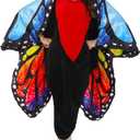 2 x Butterfly Costume for Adult Butterfly Wings Halloween Colorful Wings Costumes Funny Fancy Dress Cosplay (Orange and Blue)