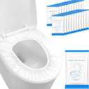 50 Pack Disposable Toilet Seat Covers for Travel Public Toilet Hospital,Portable Waterproof (Individual Package)