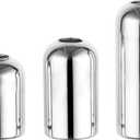 WGVI Silver 1 Set of Cylindrical Bud Vase Cylinders, 3 Different Heights, 3.5", 5.5", 8", Glass Floral Centerpiece Display for Wedding Party Table Spread Home Décor